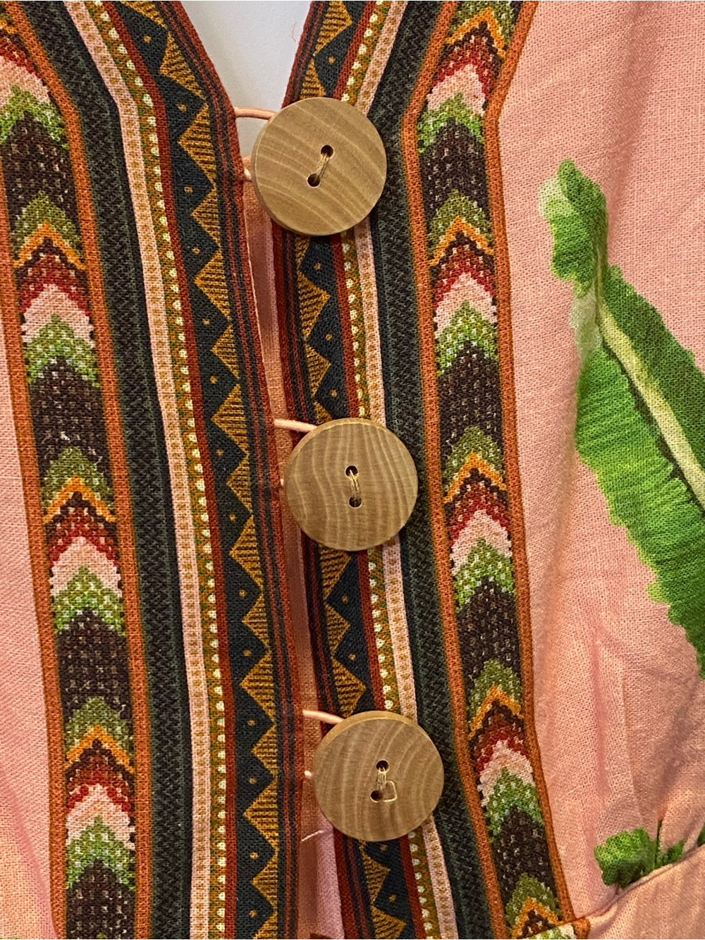FARM RIO Amazonia Forest Linen Blend Tropical Maxi Dress S - Picture 4 of 16